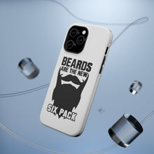 DistinctInk ToughCase for Apple iPhone, Compatible with MagSafe Charging - Beards are the New Six Pack