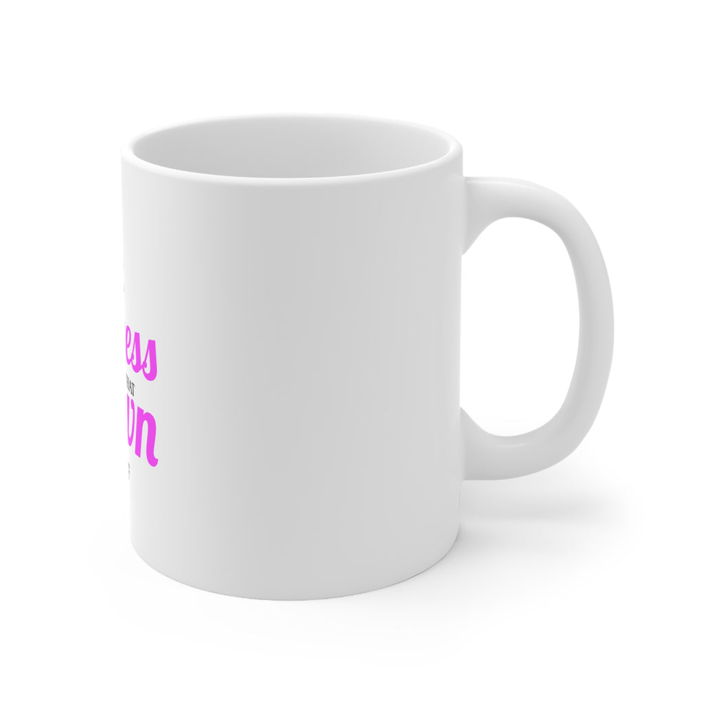 Glossy White Coffee / Tea Mug - Chin Up Princess Don't Let That Crown Slip Off, view 3