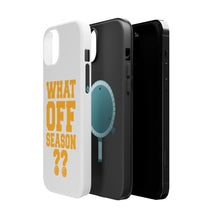 DistinctInk ToughCase for Apple iPhone, Compatible with MagSafe Charging - What Off Season? Basketball