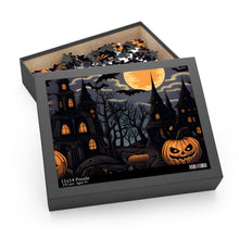 DistinctInk Jigsaw Puzzle with Spooky All Hallows' Eve Design for Halloween