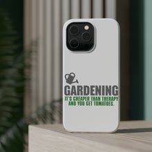 DistinctInk ToughCase for Apple iPhone, Compatible with MagSafe Charging - Gardening - Cheaper Than Therapy & You Get Tomatoes