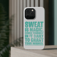 DistinctInk ToughCase for Apple iPhone, Compatible with MagSafe Charging - Sweat is Magic Cover Yourself Daily Grand Wishes