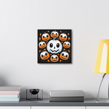 DistinctInk Canvas Wall Art with Ghost Skeleton Cartoon Pumpkin for Halloween