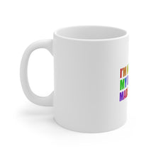 DistinctInk Glossy White Coffee / Tea Mug - I'm Not Crazy My Unicorn Made Me Do It