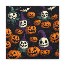 DistinctInk Canvas Wall Art with "Halloween Haunts and Pumpkin Pals" for Halloween