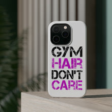 DistinctInk ToughCase for Apple iPhone, Compatible with MagSafe Charging - Gym Hair Don't Care