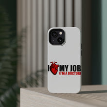 DistinctInk ToughCase for Apple iPhone, Compatible with MagSafe Charging - I Heart My Job - I'm A Doctor