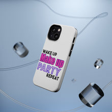 DistinctInk ToughCase for Apple iPhone, Compatible with MagSafe Charging - Wake Up Make Up Party Repeat
