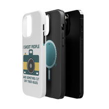 DistinctInk ToughCase for Apple iPhone, Compatible with MagSafe Charging - I Shoot People - Photography