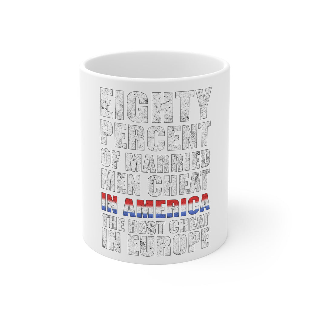 Glossy White Coffee / Tea Mug - Married Men Cheat in America