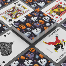 DistinctInk Playing Poker Cards with Spooky Bat-o-lanterns Design for Halloween