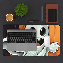 DistinctInk Desk Mat with Silly Specter Sprites Design for Halloween