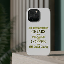 DistinctInk ToughCase for Apple iPhone, Compatible with MagSafe Charging - Success Formula - Cigars & Coffee