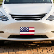 Classic American Flag aluminum front license plate