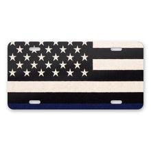 Thin Blue Line Flag aluminum front license plate