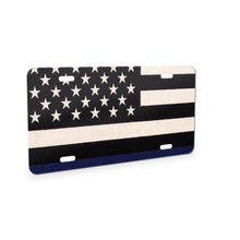 Thin Blue Line Flag aluminum front license plate