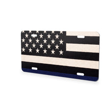 Thin Blue Line Flag aluminum front license plate