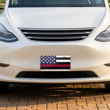 Thin Red Line Flag aluminum front license plate