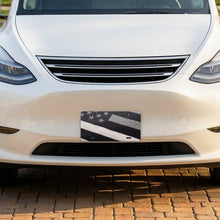 Black & White American Flag aluminum front license plate