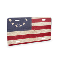 Betsy Ross 13-Star Flag aluminum front license plate