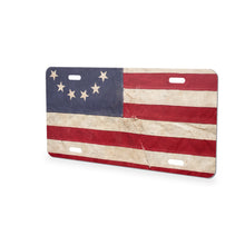 Betsy Ross 13-Star Flag aluminum front license plate