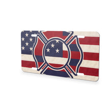 Firefighter Maltese Flag aluminum front license plate