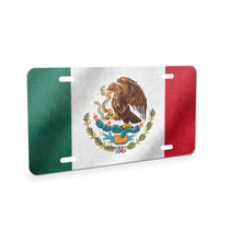Mexico Flag Pride aluminum front license plate
