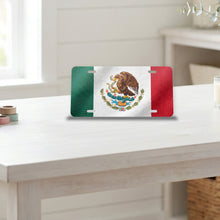 Mexico Flag Pride aluminum front license plate