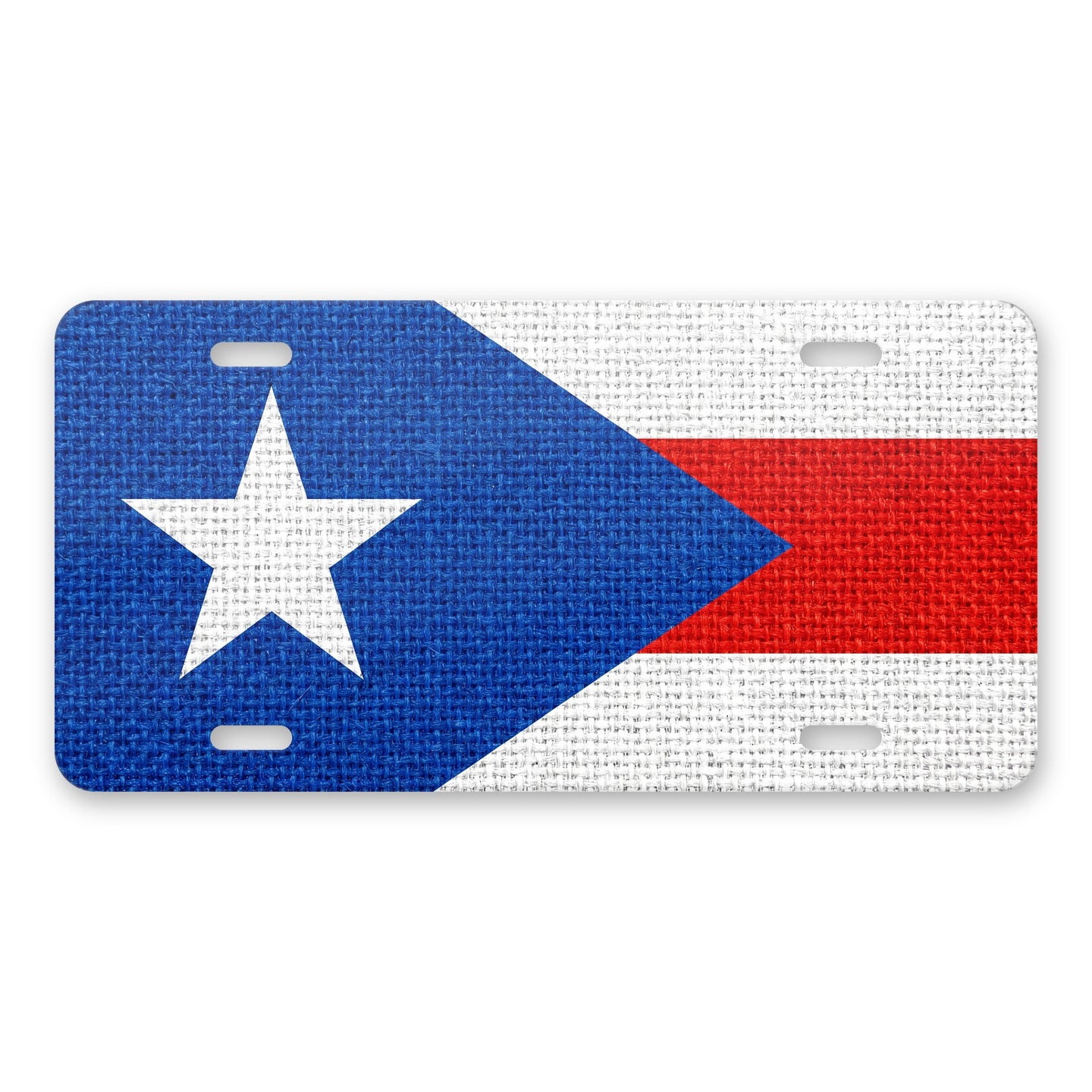 Puerto Rico Flag Pride aluminum front license plate