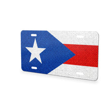 Puerto Rico Flag Pride aluminum front license plate