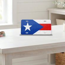 Puerto Rico Flag Pride aluminum front license plate