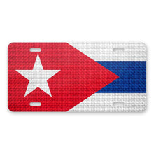Cuba Flag Pride aluminum front license plate