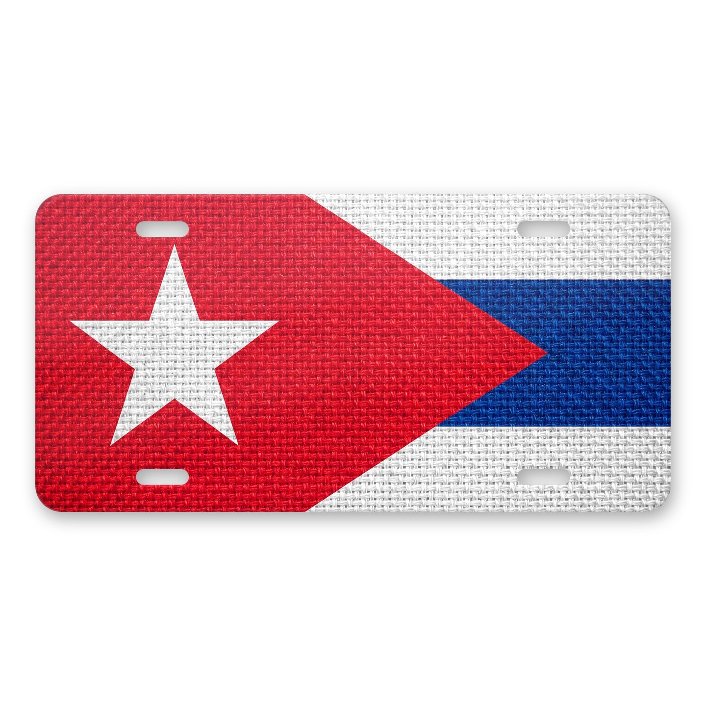 Cuba Flag Pride aluminum front license plate