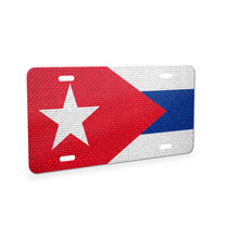 Cuba Flag Pride aluminum front license plate
