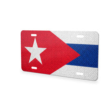 Cuba Flag Pride aluminum front license plate