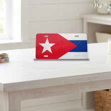 Cuba Flag Pride aluminum front license plate