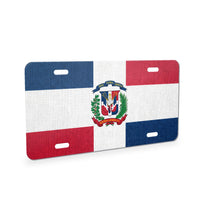 Dominican Republic Flag Pride aluminum front license plate