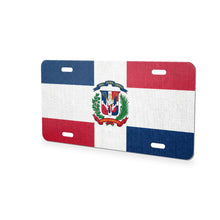 Dominican Republic Flag Pride aluminum front license plate