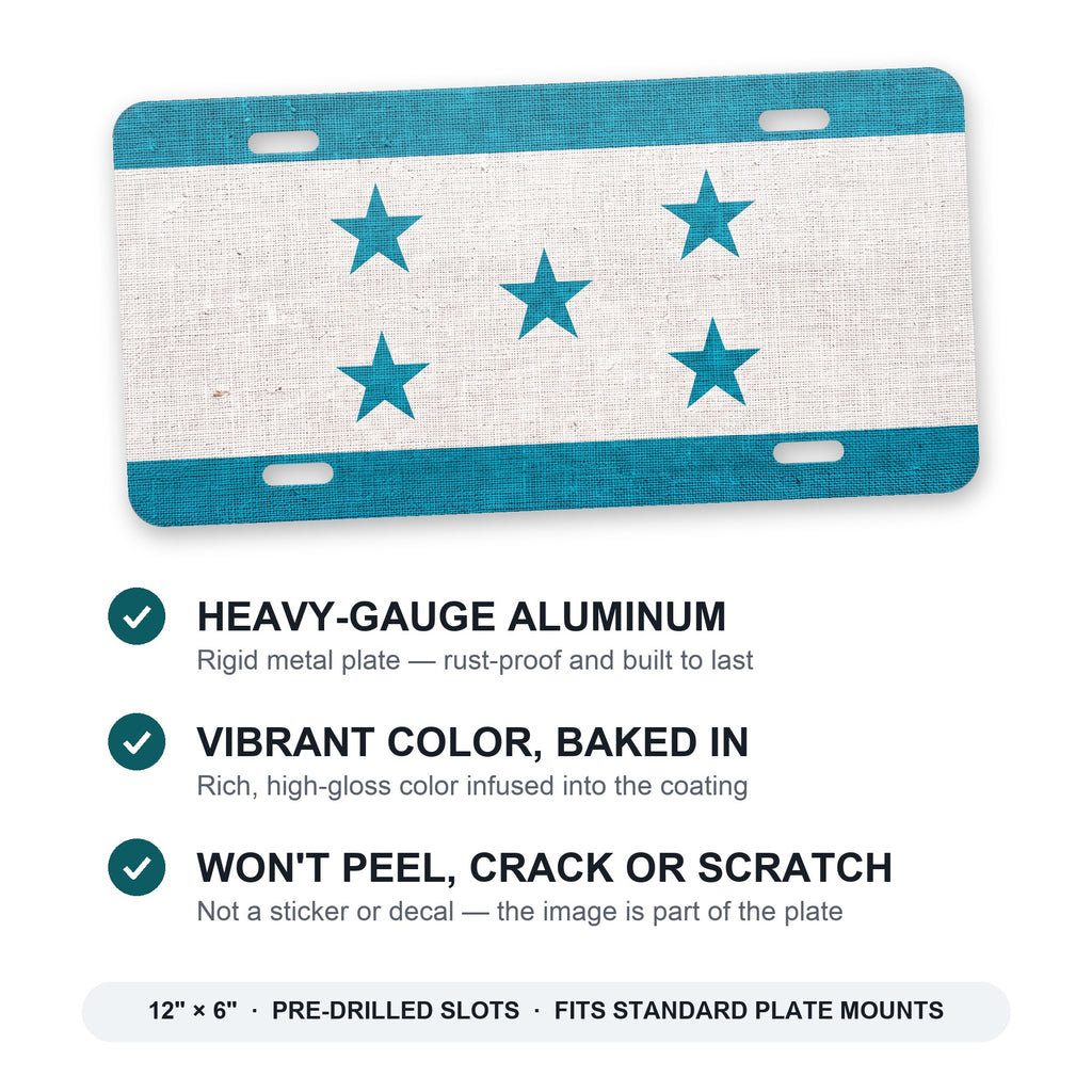 Honduras Flag Pride aluminum front license plate