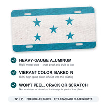 Honduras Flag Pride aluminum front license plate