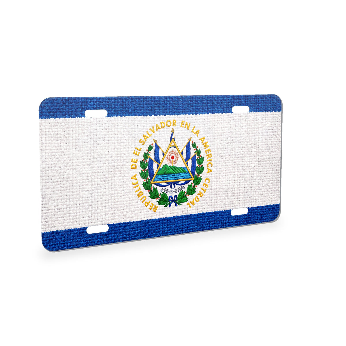 El Salvador Flag Pride aluminum front license plate