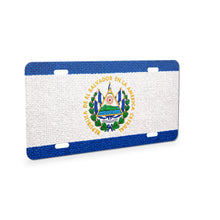 El Salvador Flag Pride aluminum front license plate