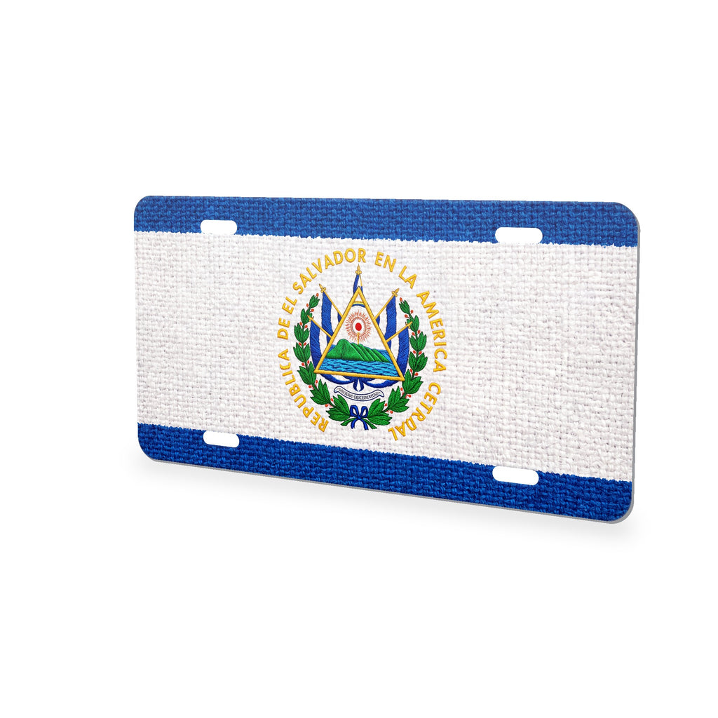 El Salvador Flag Pride aluminum front license plate