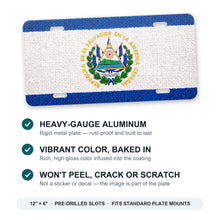 El Salvador Flag Pride aluminum front license plate