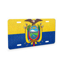 Ecuador Flag Pride aluminum front license plate