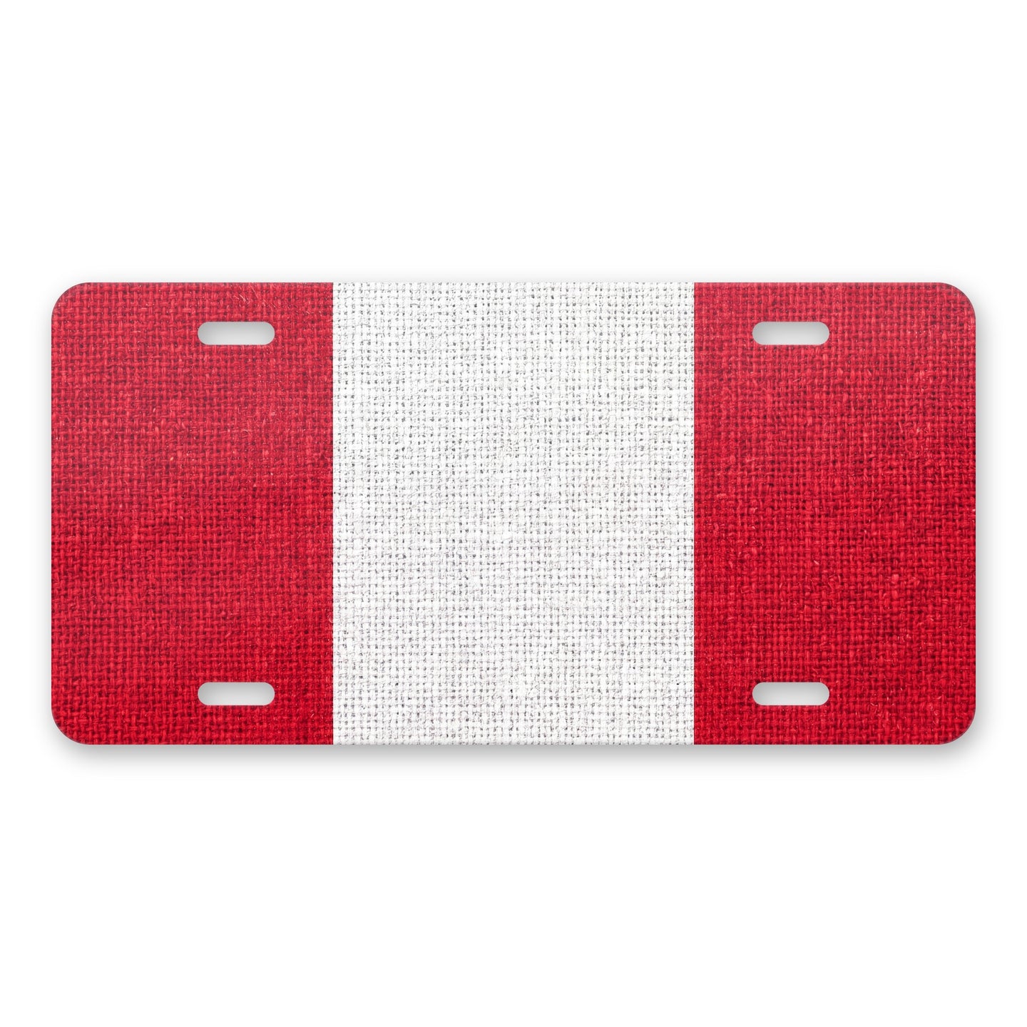 Peru Flag Pride aluminum front license plate