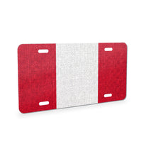 Peru Flag Pride aluminum front license plate