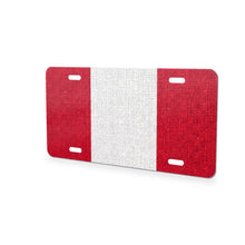 Peru Flag Pride aluminum front license plate