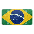 Brazil Flag Pride aluminum front license plate