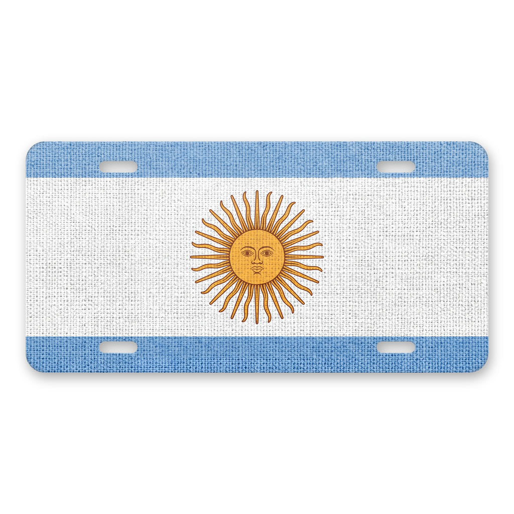Argentina Flag Pride aluminum front license plate